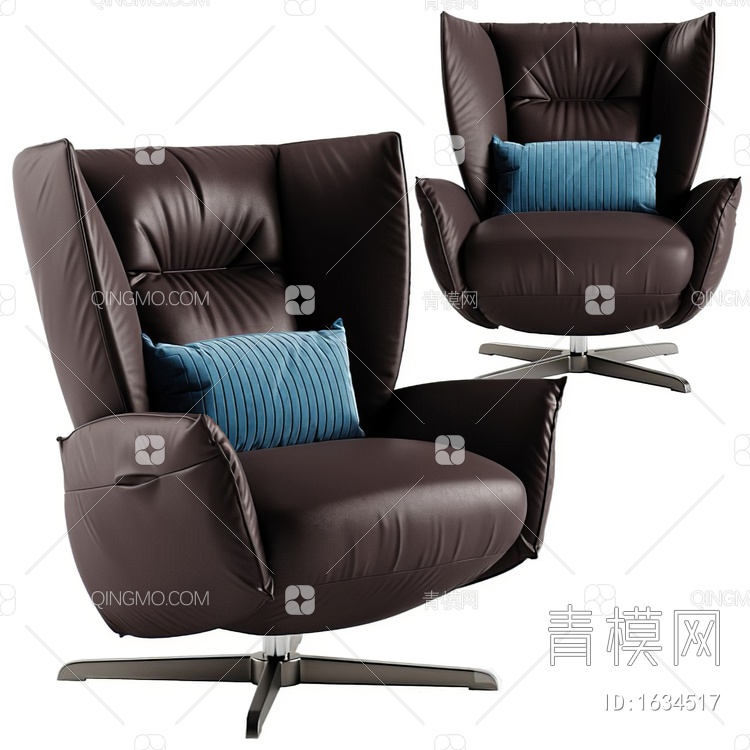 单人沙发3D模型下载【ID:1634517】