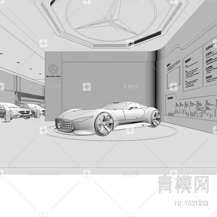 4S店展厅3D模型下载【ID:1631832】