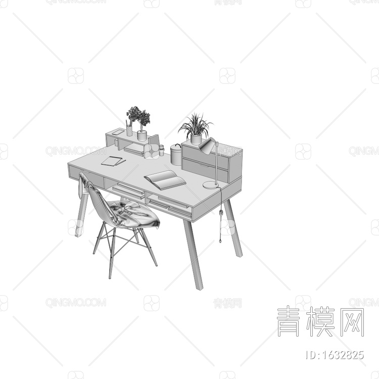 书桌椅3D模型下载【ID:1632825】