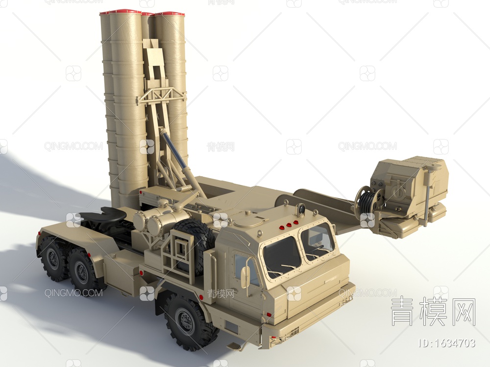 导弹发射车3D模型下载【ID:1634703】
