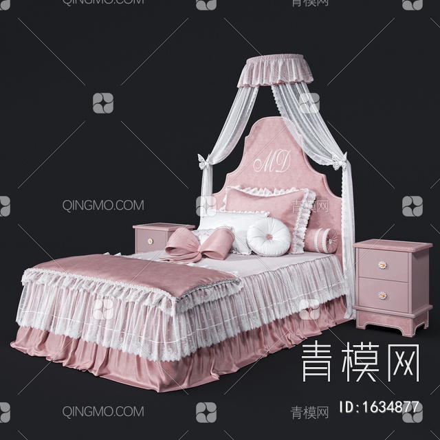 儿童床3D模型下载【ID:1634877】