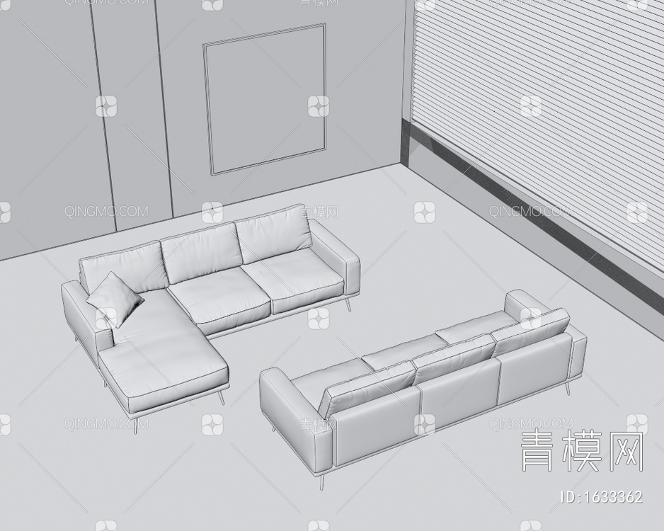 多人沙发3D模型下载【ID:1633362】