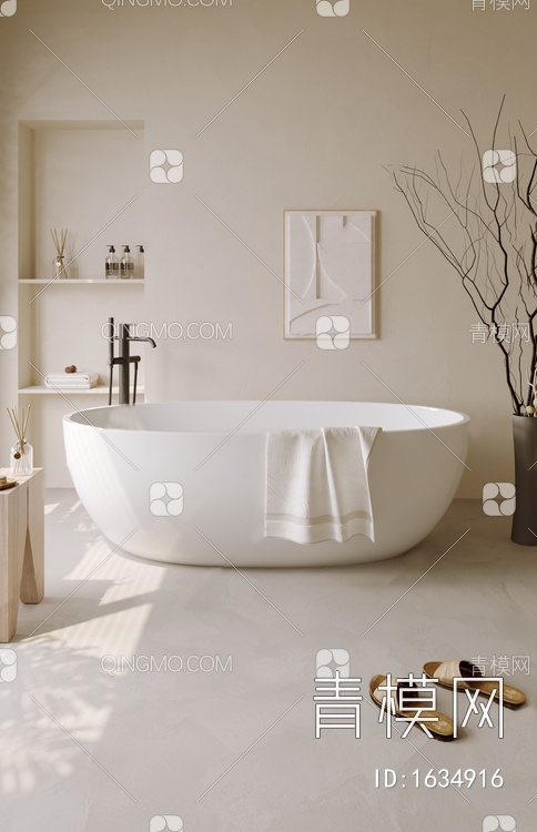 浴缸浴盆3D模型下载【ID:1634916】