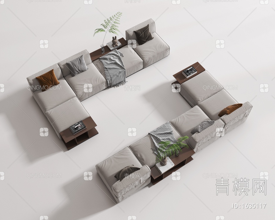 多人沙发3D模型下载【ID:1635117】