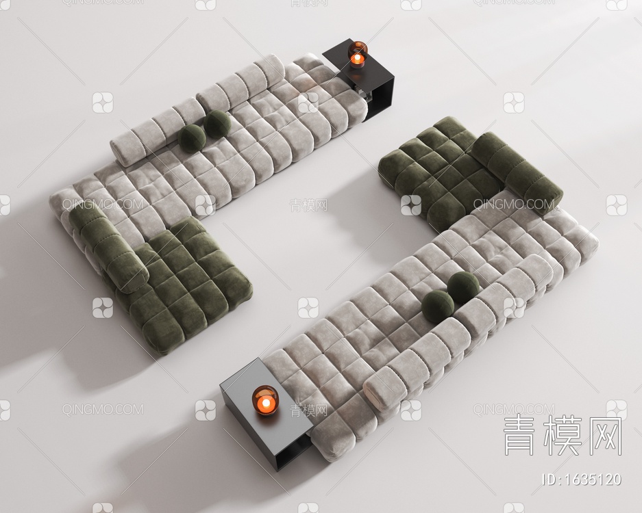 多人沙发3D模型下载【ID:1635120】