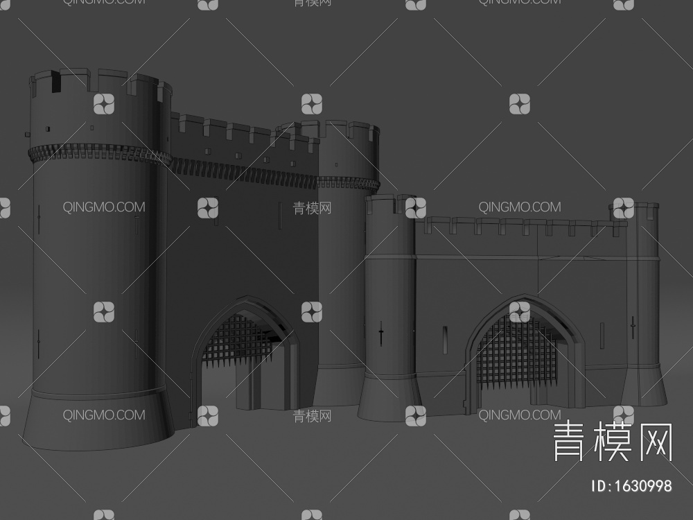 城门入口3D模型下载【ID:1630998】