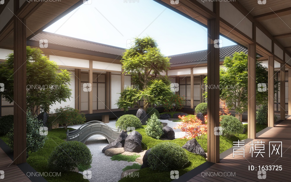 庭院景观3D模型下载【ID:1633725】
