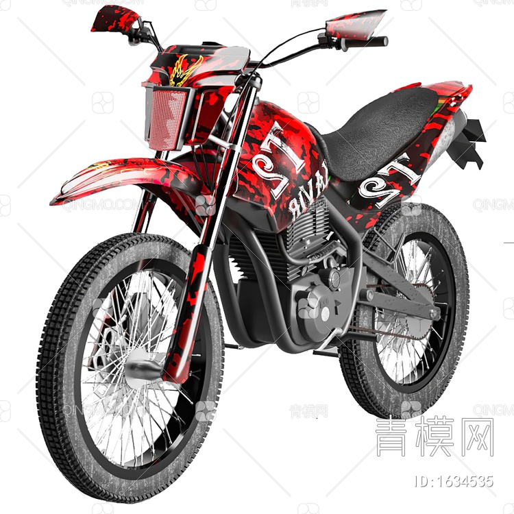 摩托车3D模型下载【ID:1634535】