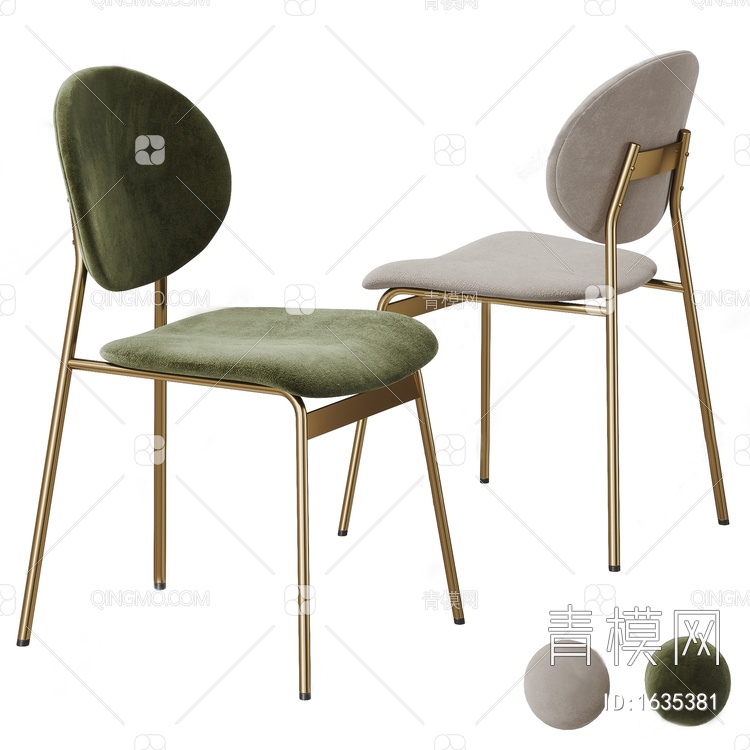 单椅，餐椅3D模型下载【ID:1635381】