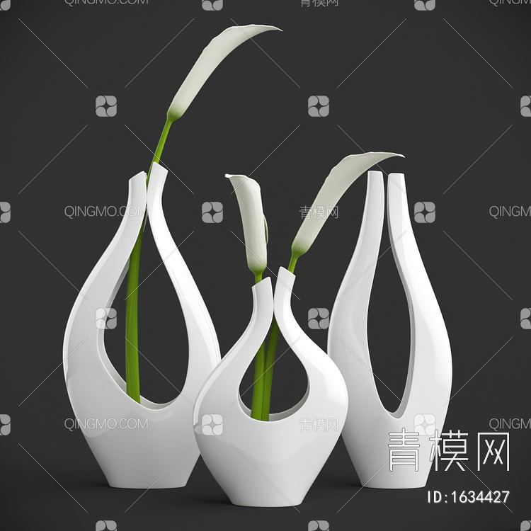 花瓶3D模型下载【ID:1634427】