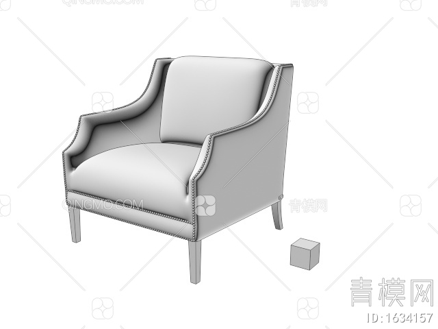 单人沙发3D模型下载【ID:1634157】