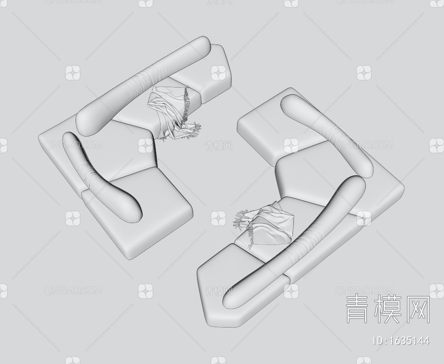 多人沙发3D模型下载【ID:1635144】