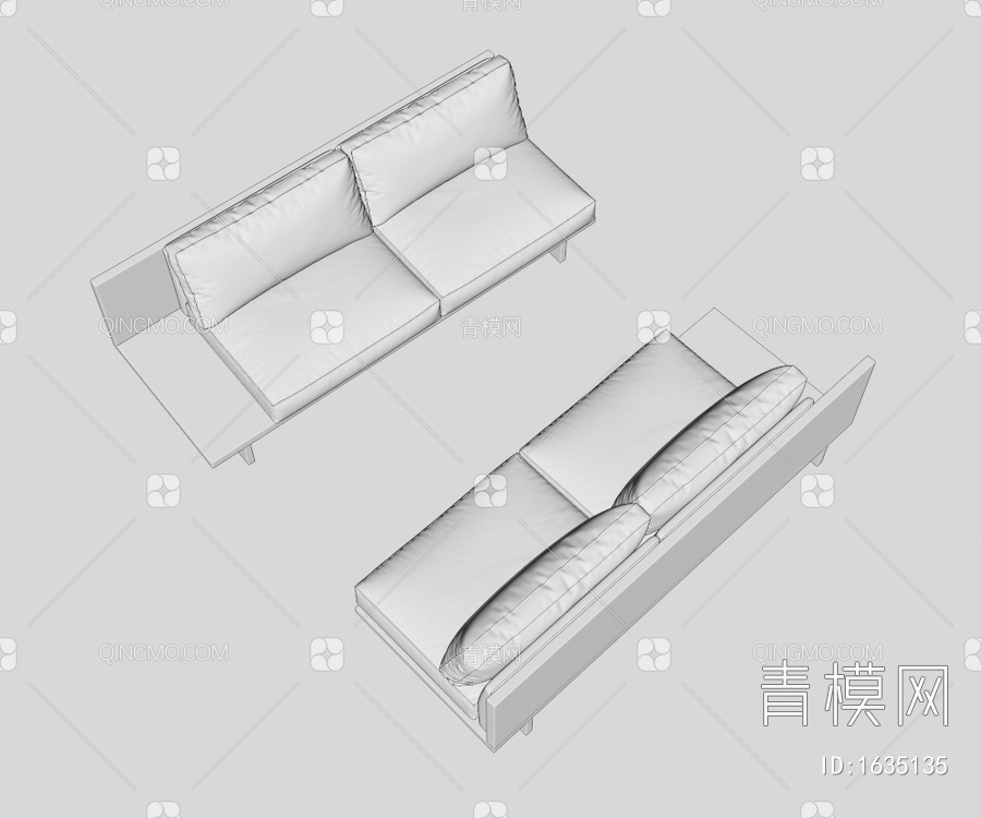 双人沙发3D模型下载【ID:1635135】