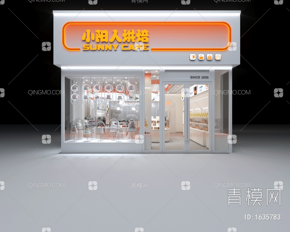 甜品西点烘焙面包店3D模型下载【ID:1635783】