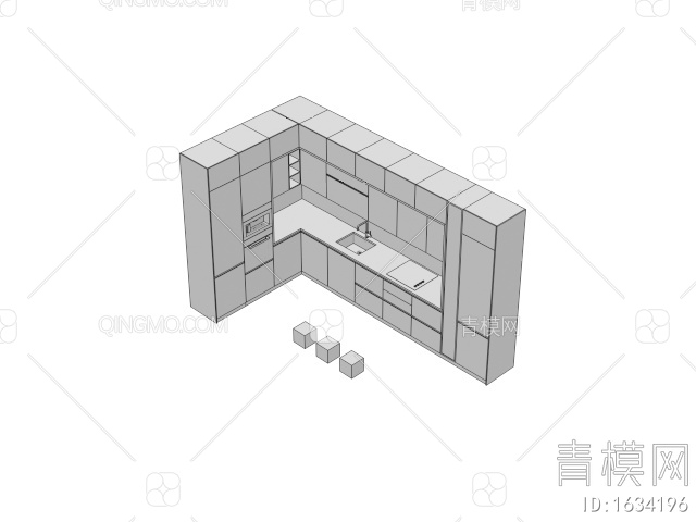 厨房3D模型下载【ID:1634196】