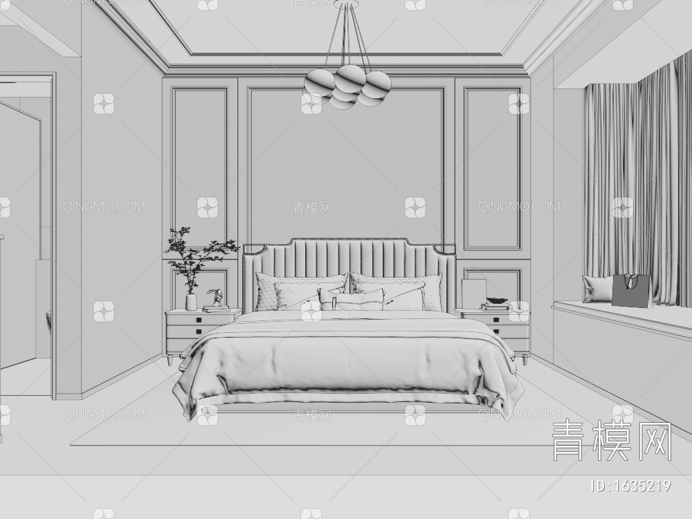 家居卧室3D模型下载【ID:1635219】