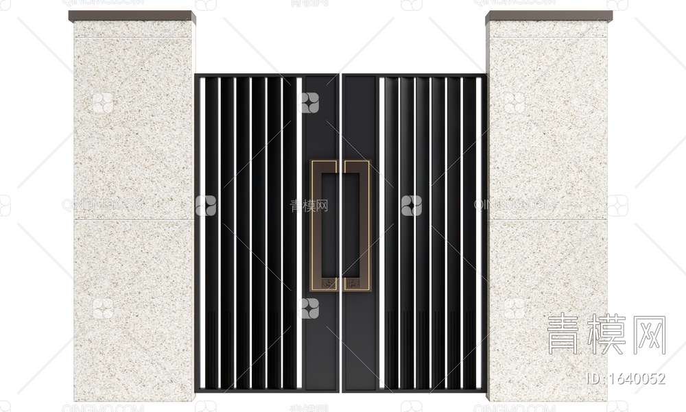 庭院大门 庭院门 大门SU模型下载【ID:1640052】