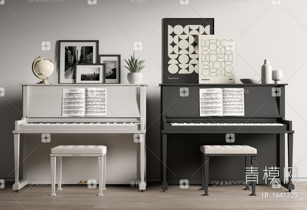 Kingsbury钢琴 电子钢琴 饰品摆件3D模型下载【ID:1641225】