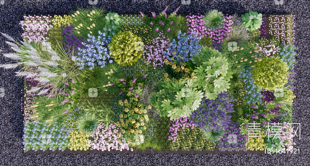 花草植物 花境 植物堆 植物景观3D模型下载【ID:1641921】