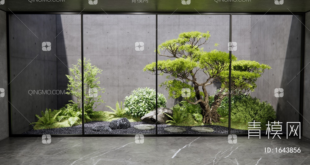 庭院植物 景观造景3D模型下载【ID:1643856】