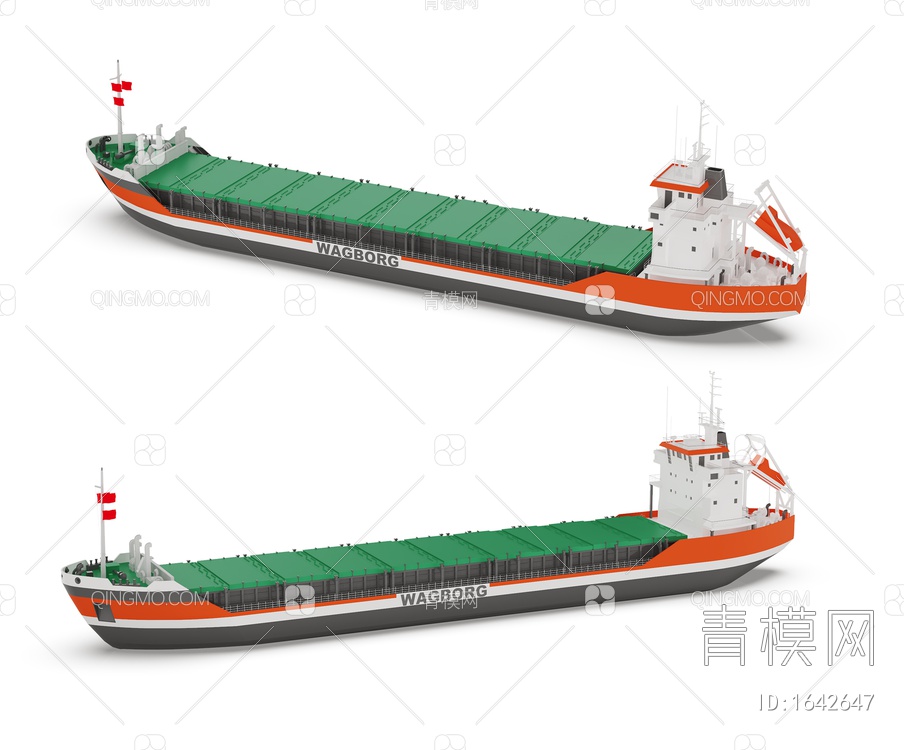 交通工具 邮轮货船3D模型下载【ID:1642647】