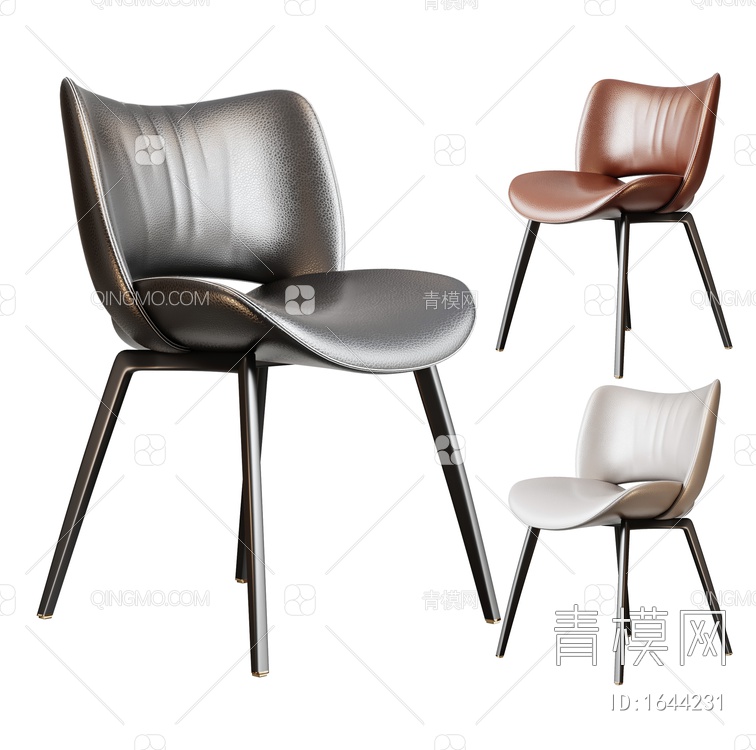 餐椅  单椅SU模型下载【ID:1644231】