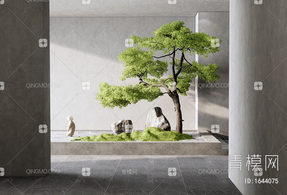 松树景观造景3D模型下载【ID:1644075】