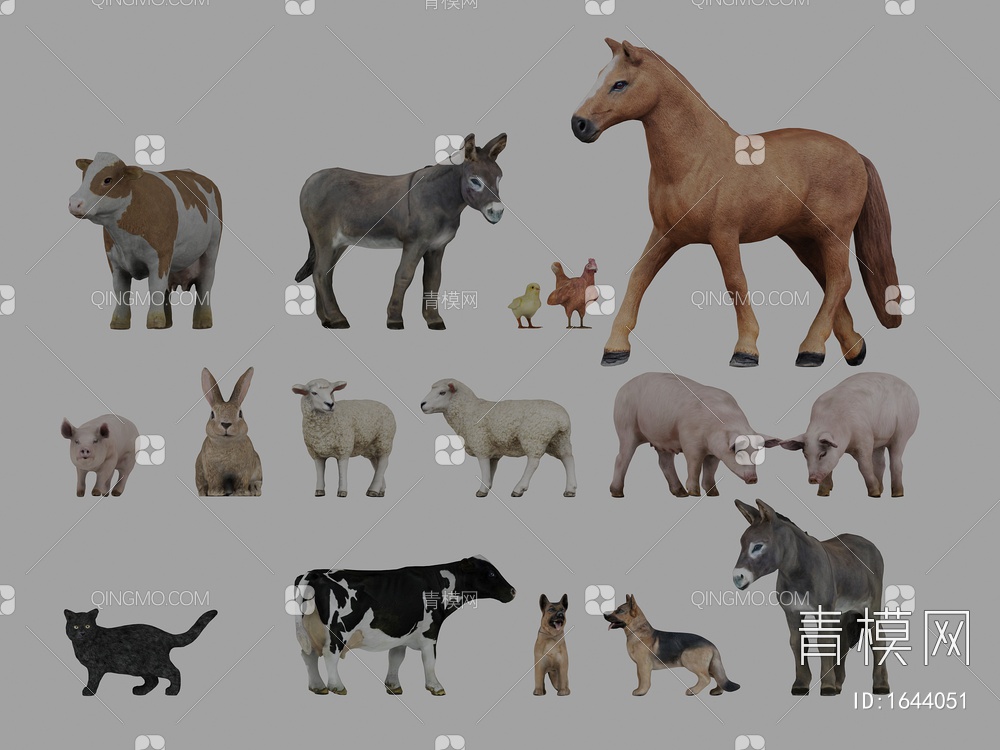 动物3D模型下载【ID:1644051】