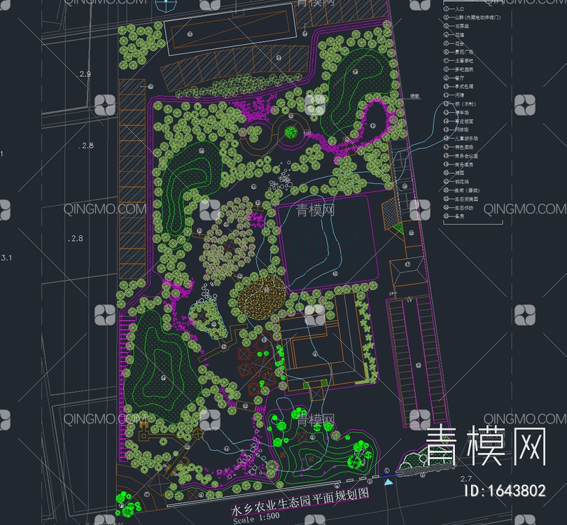 32套旅游度假村农业观光园CAD图纸【ID:1643802】