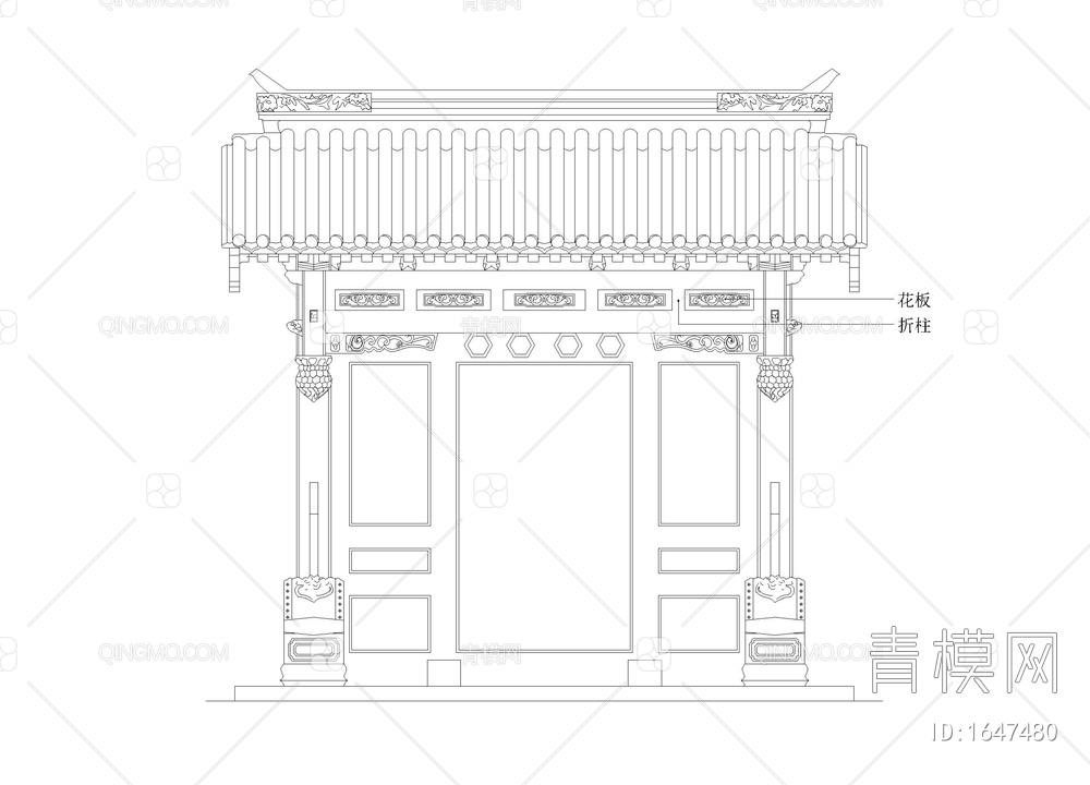 中国古建构件示例【ID:1647480】