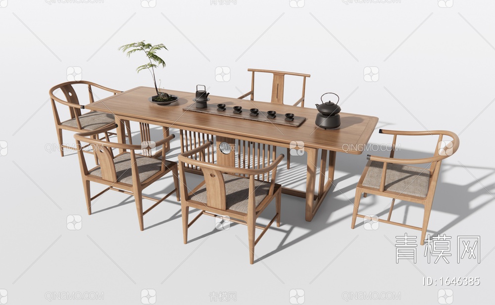 茶桌椅 茶台 休闲椅3D模型下载【ID:1646385】