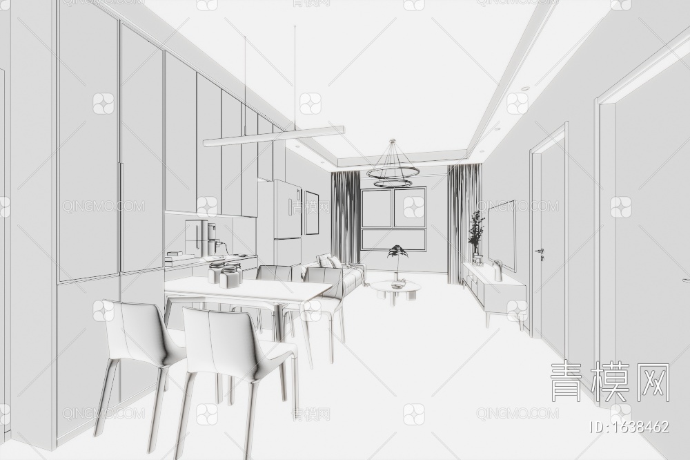 客餐厅3D模型下载【ID:1638462】