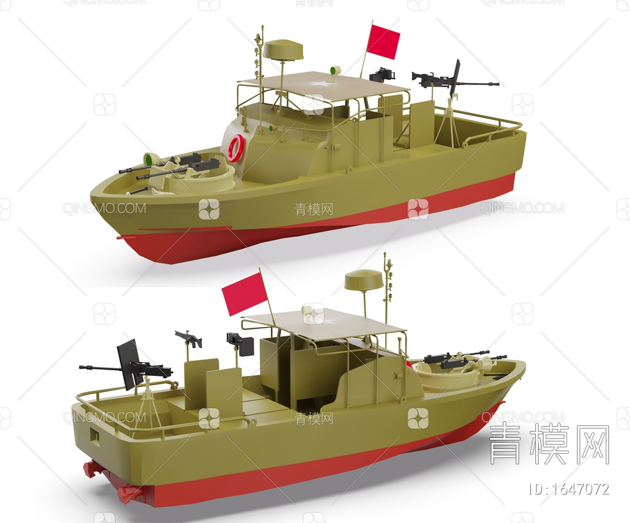 军事设备 军用游艇3D模型下载【ID:1647072】