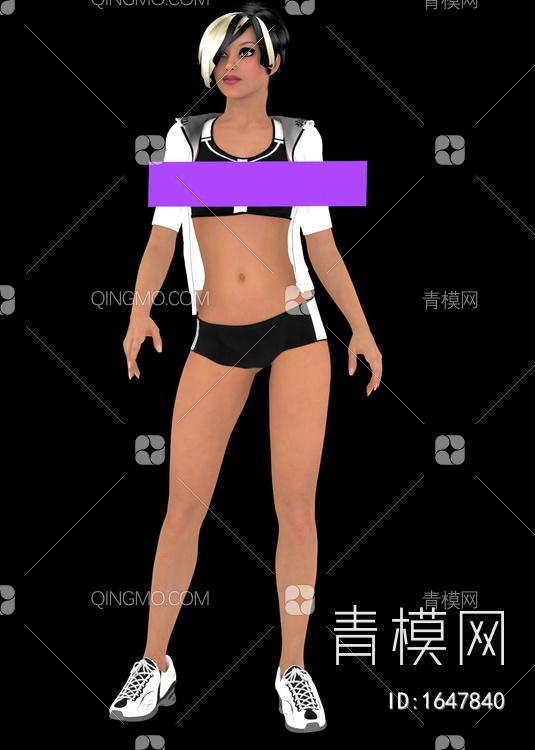 性感美女人物3D模型下载【ID:1647840】