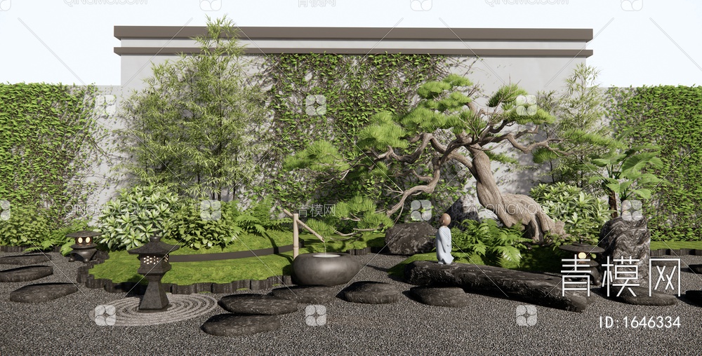 庭院景观小品3D模型下载【ID:1646334】