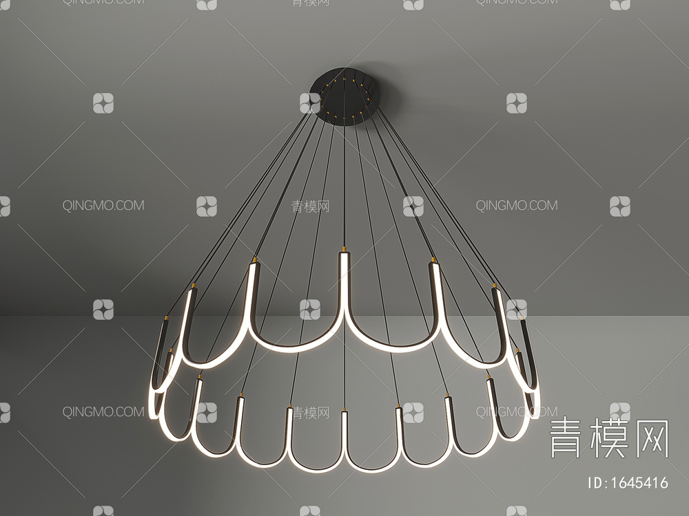 客厅吊灯 时尚吊灯 餐厅吊灯 个性灯具3D模型下载【ID:1645416】