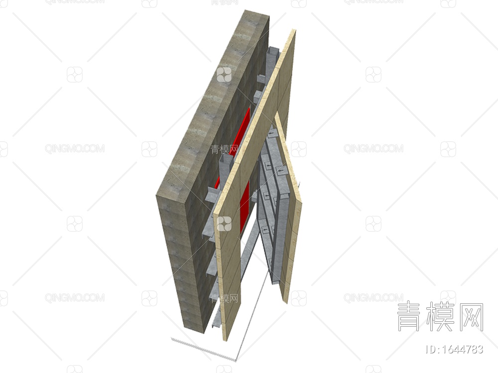 标准门节点CAD+对应效果图【ID:1644783】