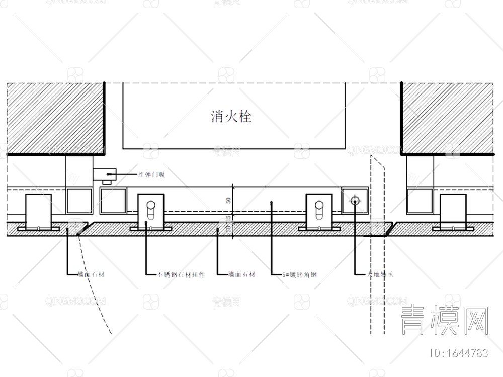 标准门节点CAD+对应效果图【ID:1644783】