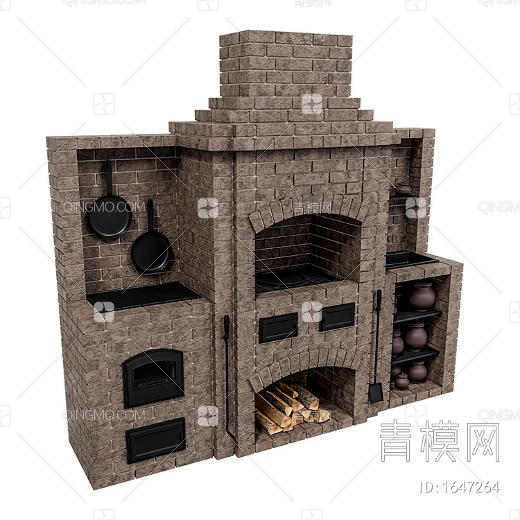 壁炉3D模型下载【ID:1647264】