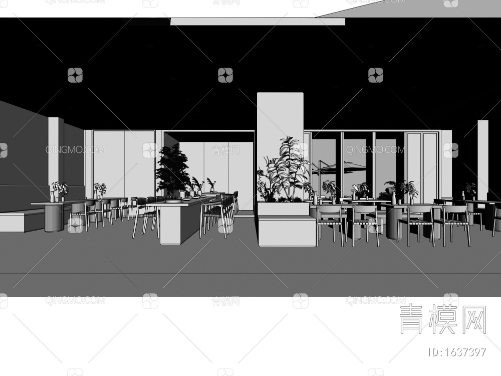 餐厅3D模型下载【ID:1637397】