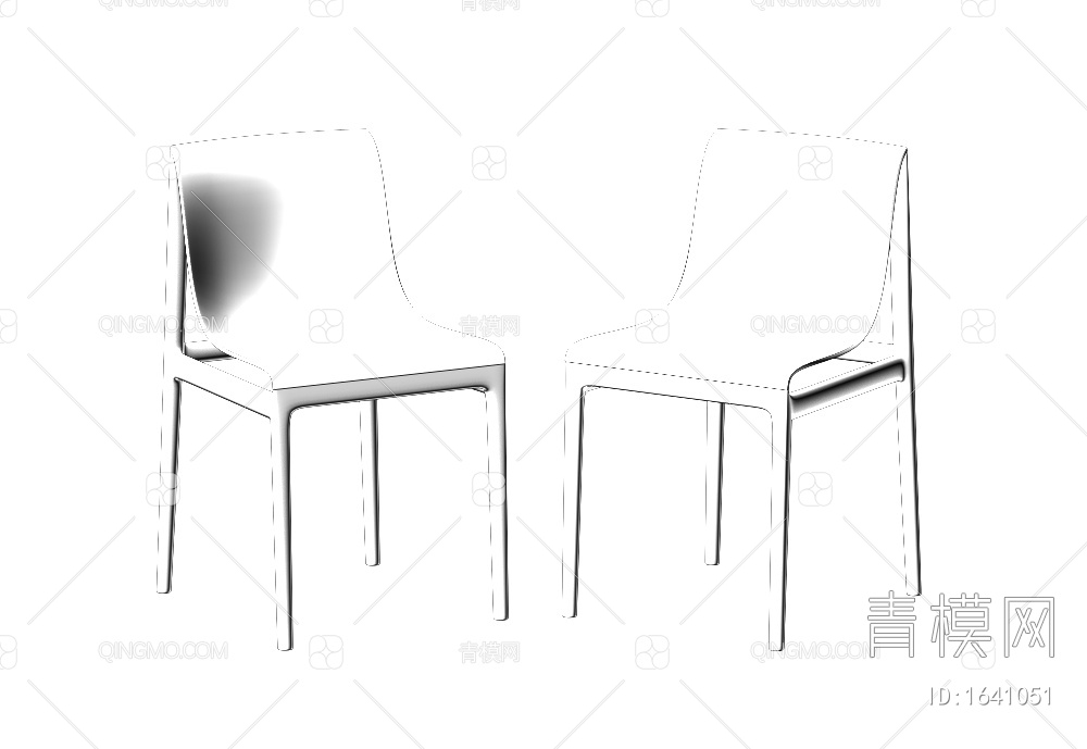 亚克力单椅3D模型下载【ID:1641051】