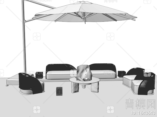 藤编户外沙发 编织沙发 双人沙发 单人沙发3D模型下载【ID:1643643】