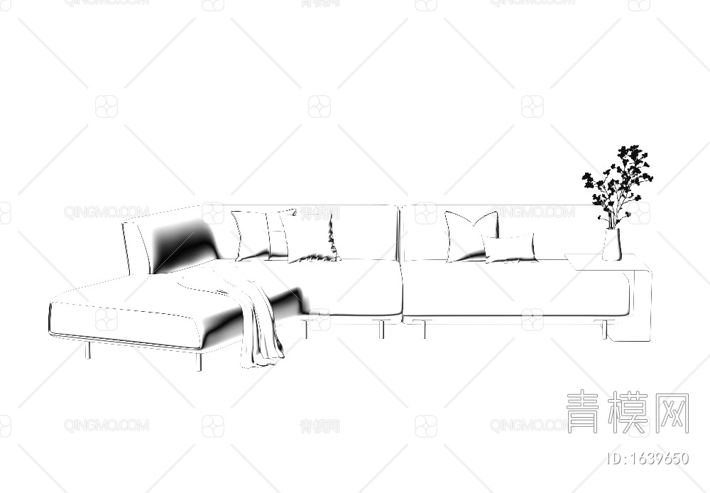多人沙发3D模型下载【ID:1639650】