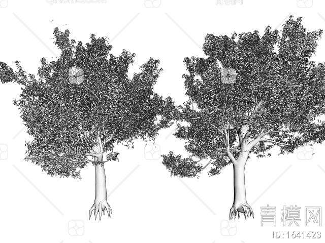 景观树 大树 树池3D模型下载【ID:1641423】