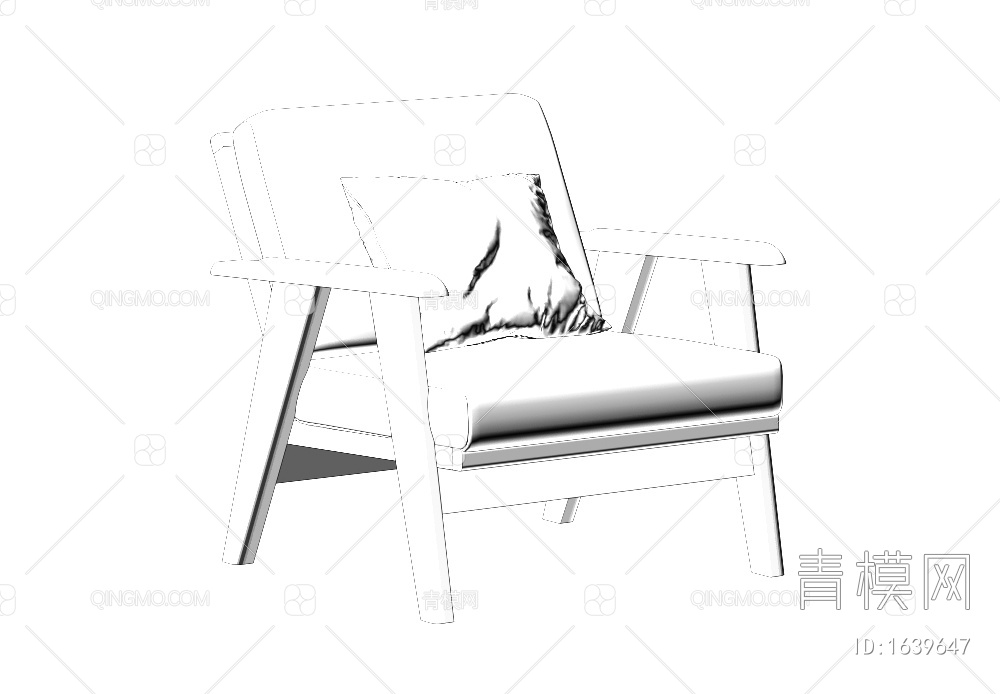 单椅3D模型下载【ID:1639647】