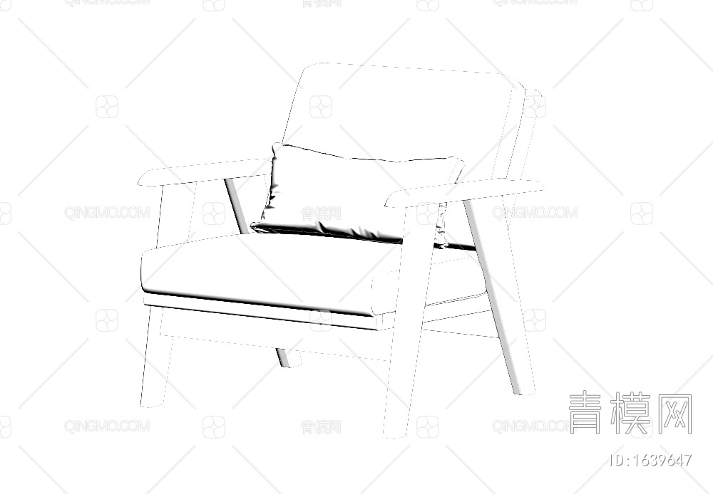 单椅3D模型下载【ID:1639647】