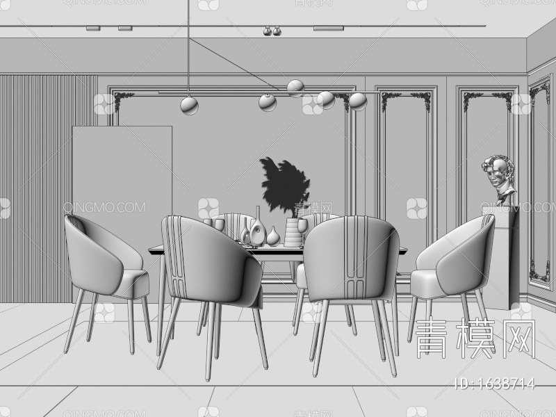 餐厅3D模型下载【ID:1638714】
