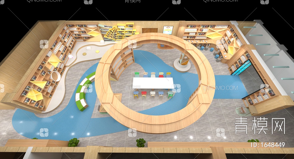 阅览室3D模型下载【ID:1648449】
