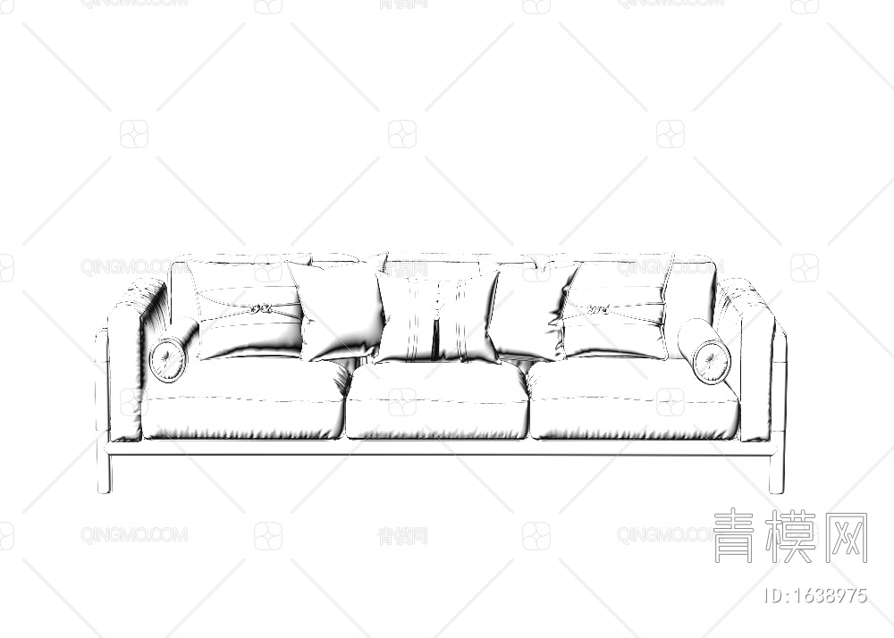多人沙发3D模型下载【ID:1638975】