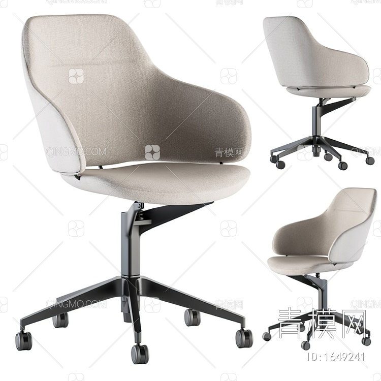 办公椅3D模型下载【ID:1649241】